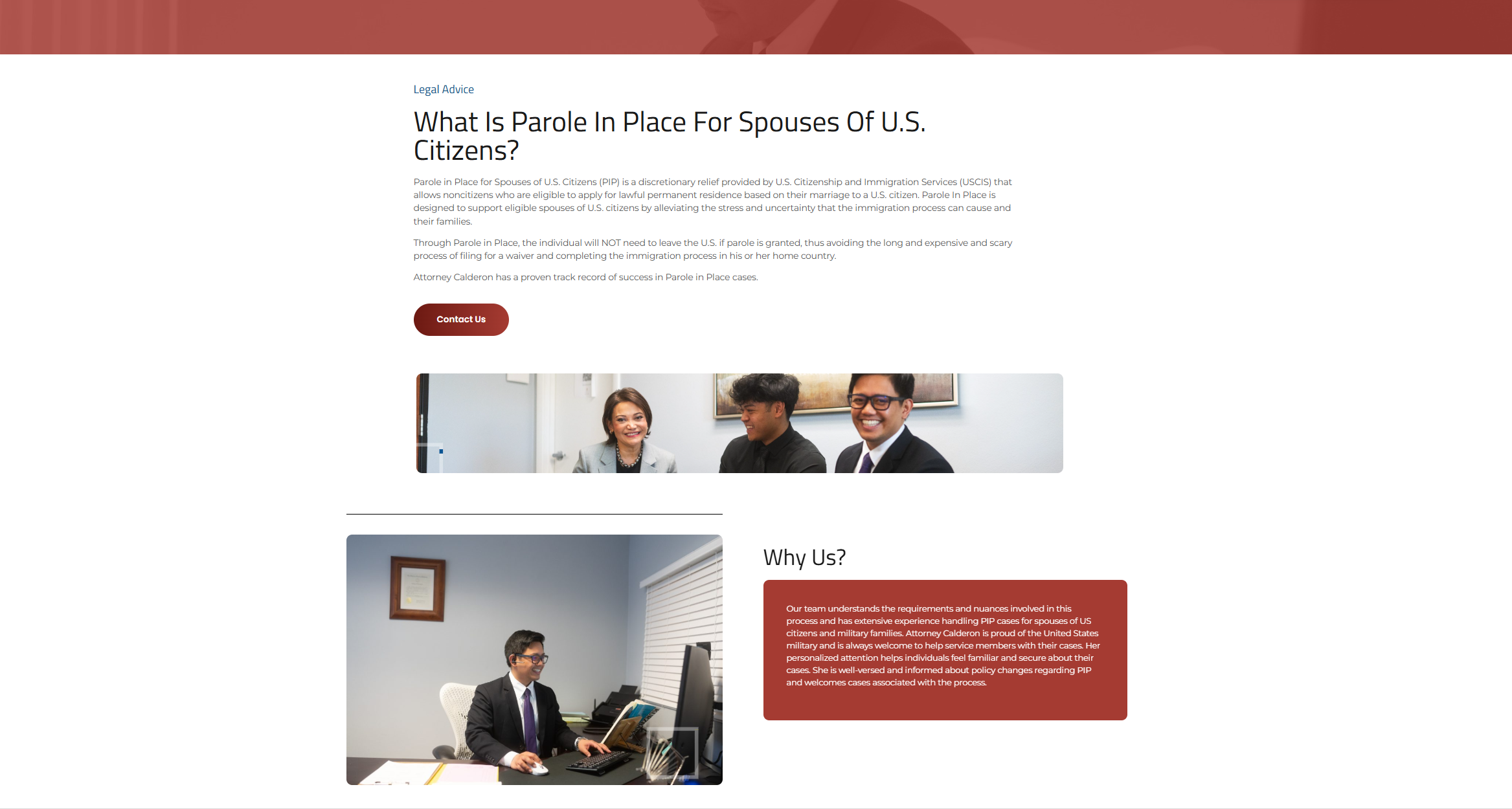 Calderon Law Website Screenshot 2